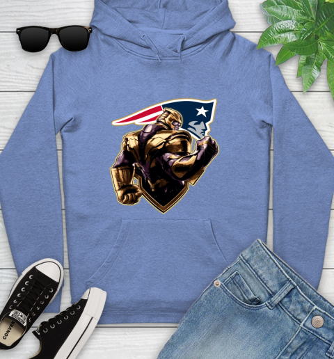 NFL Thanos Avengers Endgame Football Sports New England Patriots Youth Hoodie 12
