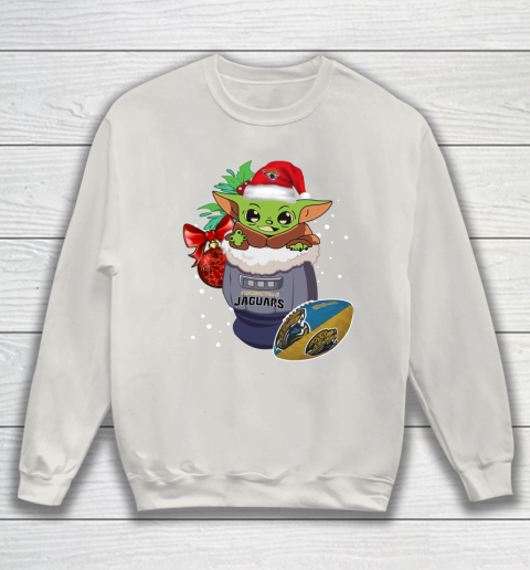 Jacksonville Jaguars Christmas Baby Yoda Star Wars Funny Happy NFL Sweatshirt 10