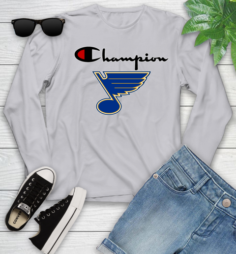 NHL Hockey St.Louis Blues Champion Shirt Youth Long Sleeve 3