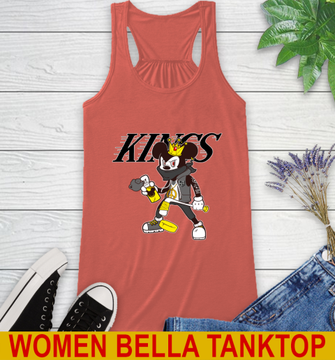 Los Angeles Kings NHL Hockey Mickey Peace Sign Sports Racerback Tank 4