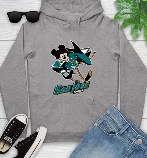 NHL San Jose Sharks Mickey Mouse Disney Hockey T Shirt Youth Hoodie 6