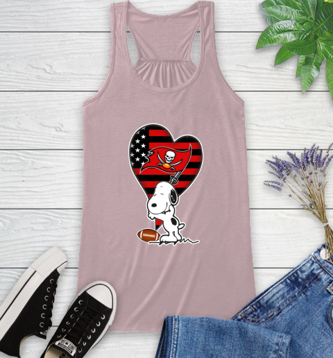 Tampa Bay Buccaneers NFL Football The Peanuts Movie Adorable Snoopy Racerback Tank 11