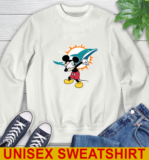 Miami Dolphins NFL Football Dabbing Mickey Disney Sports Sweatshirt