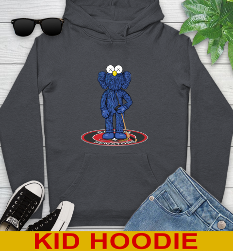 NHL Hockey Ottawa Senators Kaws Bff Blue Figure Shirt Youth Hoodie 9