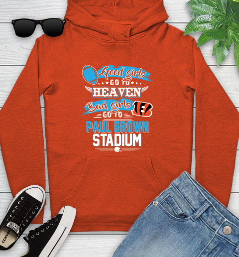 Cincinnati Bengals NFL Bad Girls Go To Paul Brown Stadium Shirt Youth Hoodie - Image 5