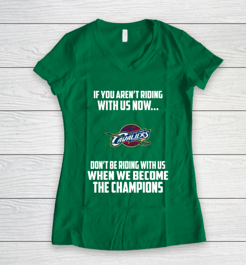 NBA Cleveland Cavaliers Basketball We Become The Champions Women's V-Neck T-Shirt 3