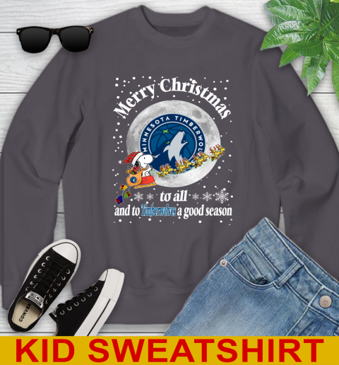 Minnesota Timberwolves Merry Christmas To All And To Timberwolves A Good Season NBA Basketball Sports Youth Sweatshirt 5