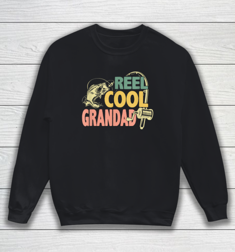 Reel Cool Grandad Fishing Shirts  Funny Fathers Day Fisher Sweatshirt