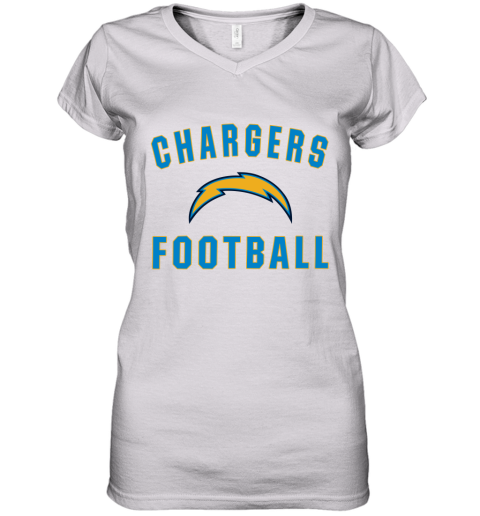 Los Angeles Chargers NFL Pro Line by Fanatics Branded Gray Victory Women's V-Neck T-Shirt