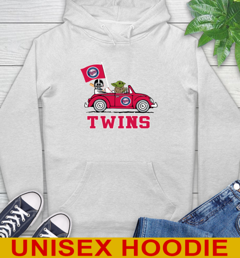 MLB Baseball Minnesota Twins Darth Vader Baby Yoda Driving Star Wars Shirt Hoodie