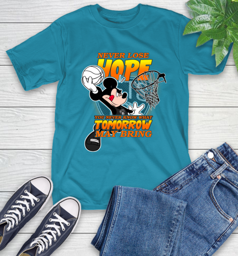 Brooklyn Nets NBA Basketball Mickey Disney Never Lose Hope T-Shirt 9
