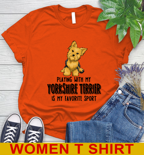 Playing with my yorkshire terrier is my favorite sport 74