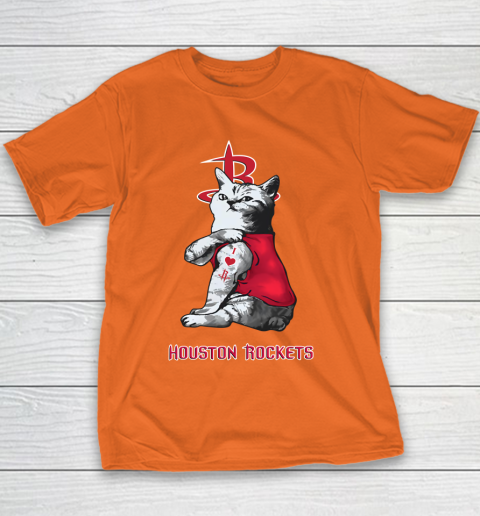 NBA Basketball My Cat Loves Houston Rockets Youth T-Shirt 4