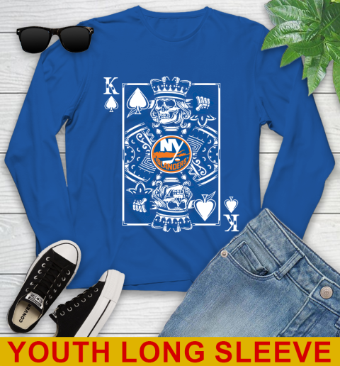 New York Islanders NHL Hockey The King Of Spades Death Cards Shirt Youth Long Sleeve 10