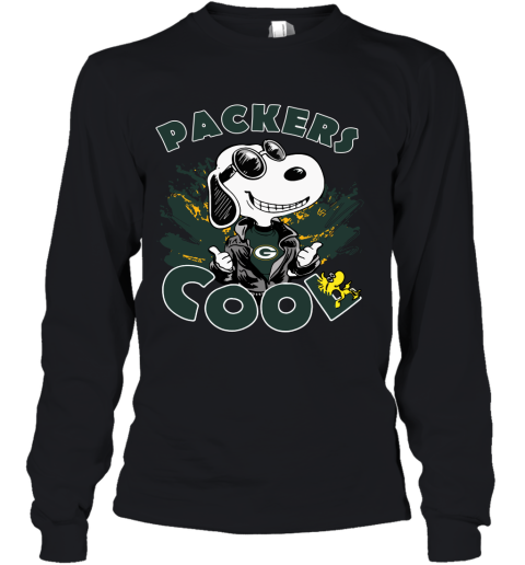 Green Bay Packers Snoopy Joe Cool We're Awesome Youth Long Sleeve