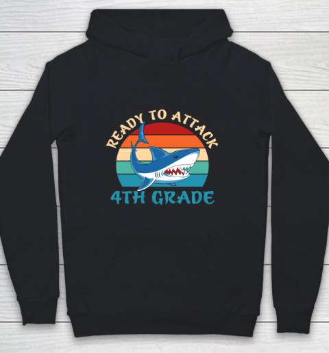 Back To School Shirt Ready to attack 4th grade Youth Hoodie