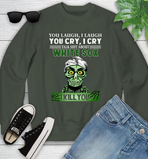 MLB Talk Shit Chicago White Sox I Kill You Achmed The Dead Terrorist Jeffrey Dunham Baseball Youth Sweatshirt 9
