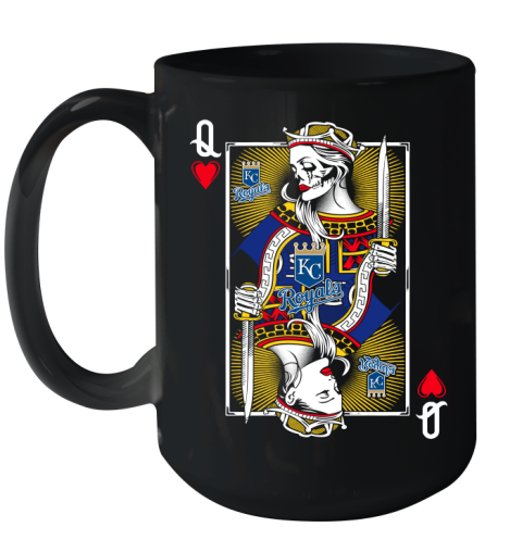 MLB Baseball Kansas City Royals The Queen Of Hearts Card Shirt Ceramic Mug 15oz