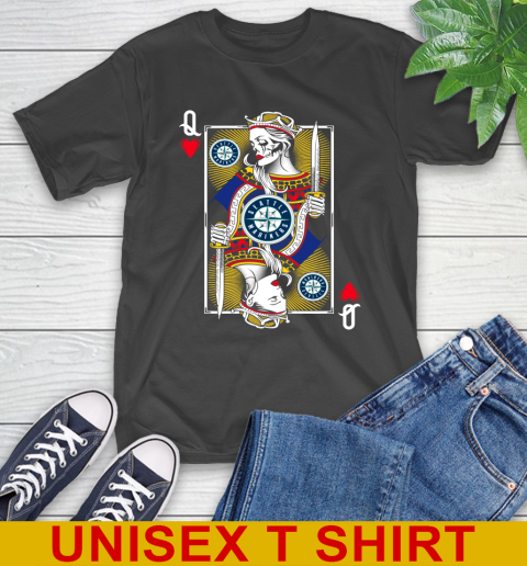 MLB Baseball Seattle Mariners The Queen Of Hearts Card Shirt T-Shirt
