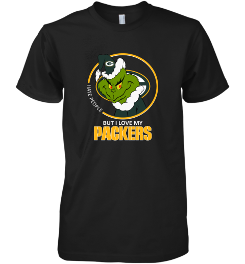 I Hate People But I Love My Green Bay Packers Grinch NFL Premium Men's T-Shirt