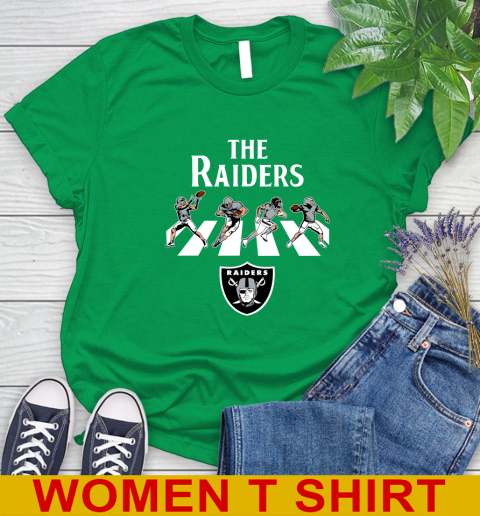 NFL Football Oakland Raiders The Beatles Rock Band Shirt Women's T-Shirt 7