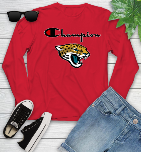 NFL Football Jacksonville Jaguars Champion Shirt Youth Long Sleeve 9