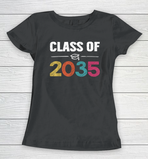 Class Of 2035 First Day Of School Grow With Me Graduation Women's T-Shirt