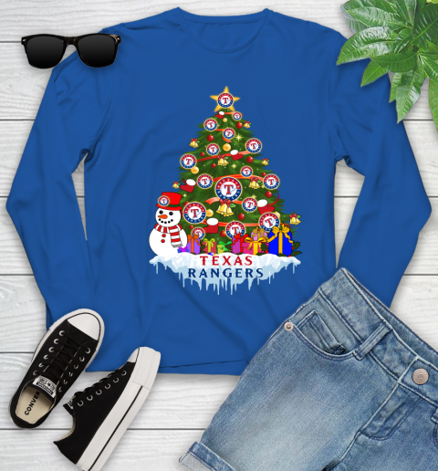 Texas Rangers Merry Christmas MLB Baseball Sports Youth Long Sleeve 9