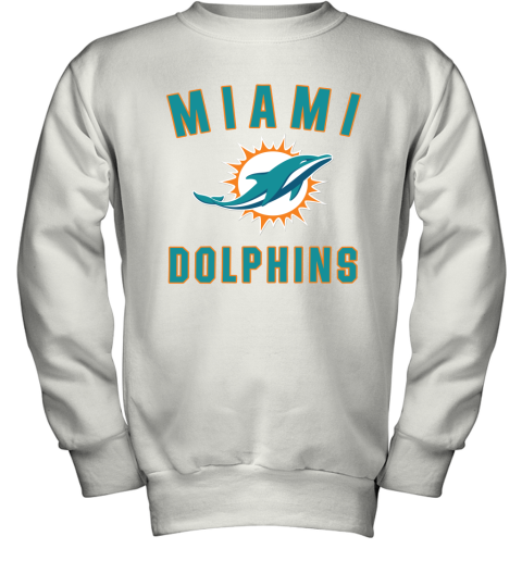 Miami Dolphins NFL Pro Line by Fanatics Branded Aqua Vintage Victory Youth Sweatshirt