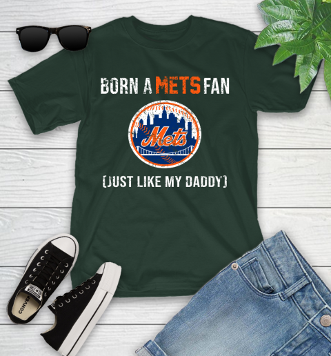 MLB Baseball New York Mets Loyal Fan Just Like My Daddy Shirt Youth T-Shirt 4