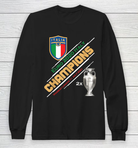 Italy Champions 2020 Euro Forza Azzurri Italia Football Long Sleeve T-Shirt
