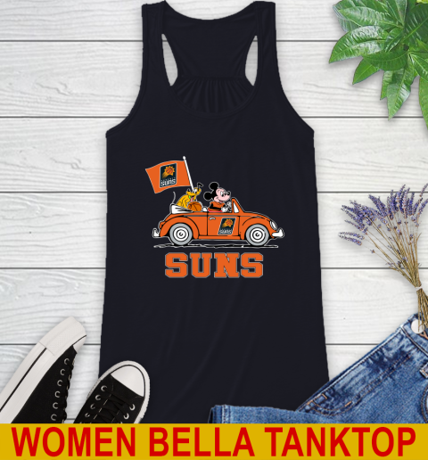 NBA Basketball Phoenix Suns Pluto Mickey Driving Disney Shirt Racerback Tank 10