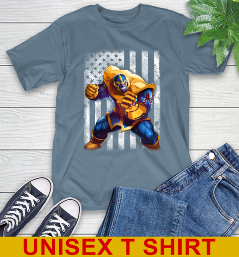 MLB Baseball Atlanta BravesThanos Marvel American Flag Shirt T-Shirt 8
