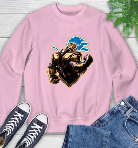 NFL Thanos Avengers Endgame Football Sports Detroit Lions Sweatshirt 9