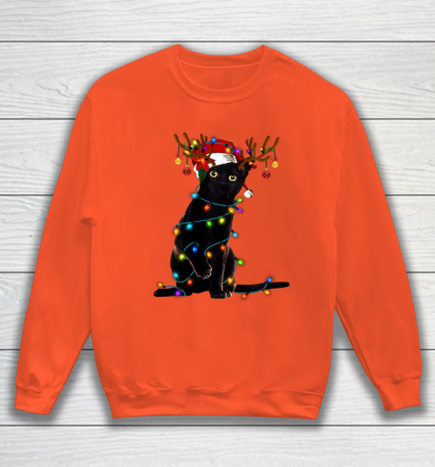 Black Cat Christmas Light Tshirt Funny Cat Lover Christmas Black Cat Christmas Light Tshirt Funny Cat Lover Christmas
