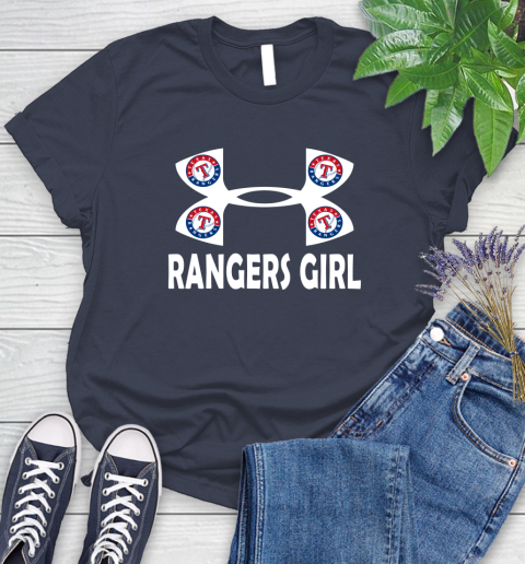 MLB Texas Rangers Under Armour Baseball Sports Women's T-Shirt 14