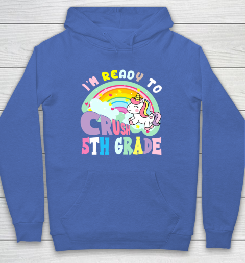 Back to school shirt ready to crush 5th grade unicorn Hoodie 6