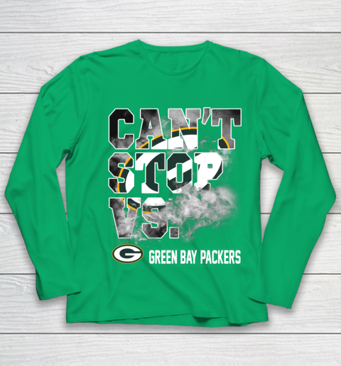NFL Green Bay Packers Can't Stop Vs Youth Long Sleeve 4