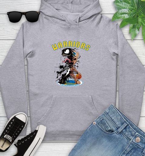 NBA Golden State Warriors Basketball Venom Groot Guardians Of The Galaxy Youth Hoodie 6