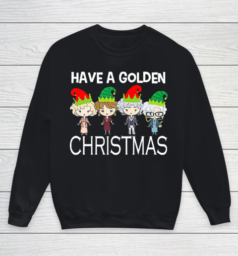 Golden Girls Lovers Gift T shirt Have A Golden Christmas Vintage Youth Sweatshirt