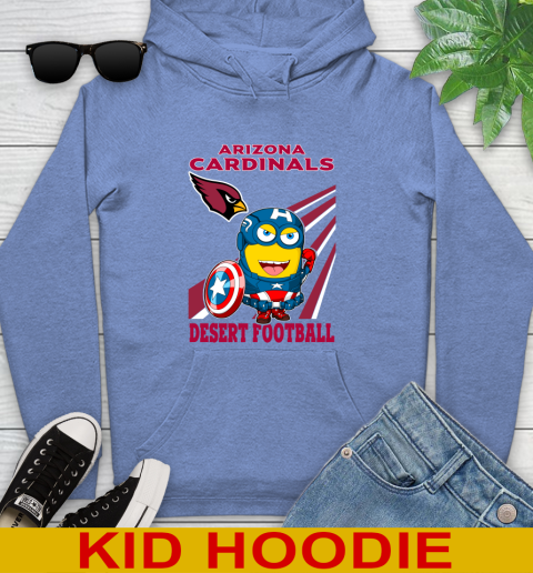 NFL Football Arizona Cardinals Captain America Marvel Avengers Minion Shirt Youth Hoodie 12