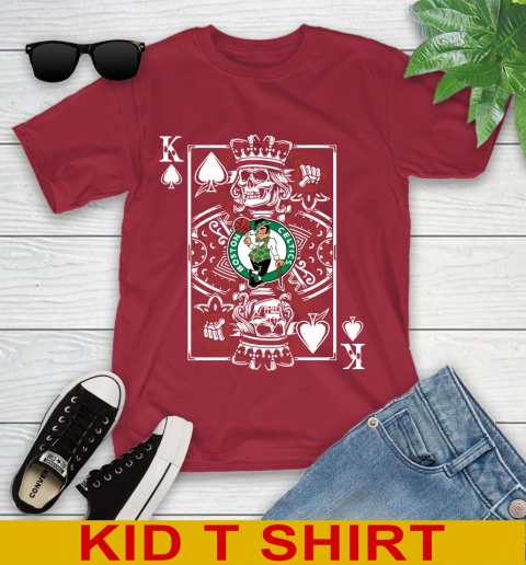 Boston Celtics NBA Basketball The King Of Spades Death Cards Shirt Youth T-Shirt 12