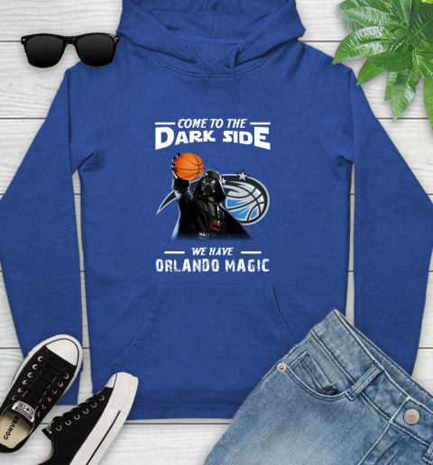NBA Come To The Dark Side We Have Orlando Magic Star Wars Darth Vader Basketball Youth Hoodie 11