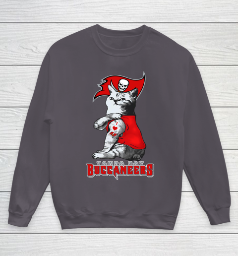NFL Football My Cat Loves Tampa Bay Buccaneers Youth Sweatshirt 5