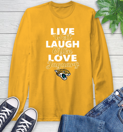 NFL Football Jacksonville Jaguars Live Well Laugh Often Love Shirt Long Sleeve T-Shirt 2