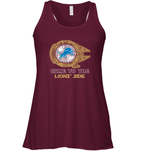 NFL Come To The Detroit Lions Wars Football Sports Racerback Tank qmyf nfl come to the detroit lions wars football sports flowy tank 32 front maroon