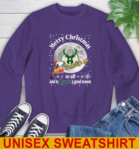 Milwaukee Bucks Merry Christmas To All And To Bucks A Good Season NBA Basketball Sports Sweatshirt 5 Milwaukee Bucks Merry Christmas To All And To Bucks A Good Season NBA Basketball Sports Sweatshirt - Image 5