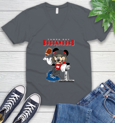 NFL Tampa Bay Buccaneers Mickey Mouse Disney Super Bowl Football T Shirt V-Neck T-Shirt 5