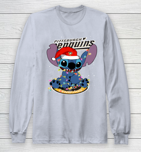 Pittsburgh Penguins NHL Hockey noel stitch Christmas Long Sleeve T-Shirt 4
