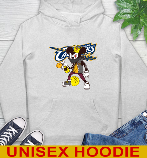Cleveland Cavaliers NBA Basketball Mickey Peace Sign Sports Hoodie